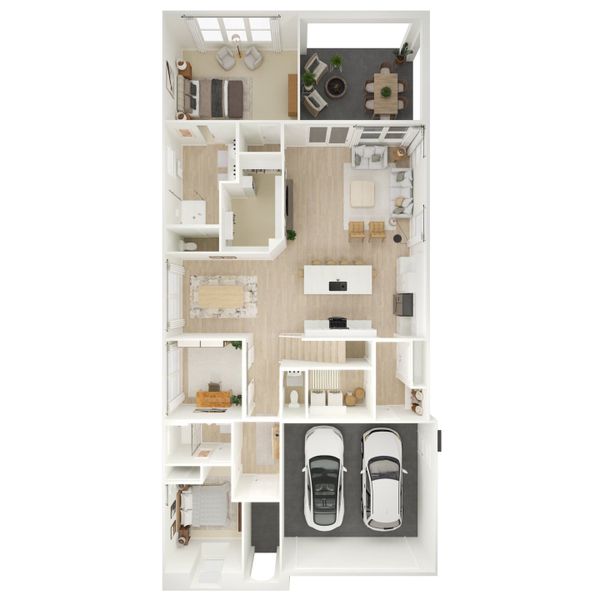 2D floor plan layout for the Vienne by K. Hovnanian® Homes in Viviendo, Chandler, AZ (Image 4).