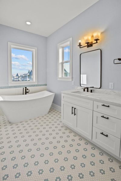 Furnished interior view inside a new home in , Galveston (Image 8).