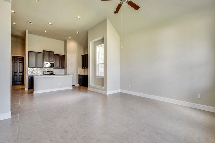Representative unfurnished interior of a home built from the Oaks 1933 by Brohn Homes in Oaks at San Gabriel, Georgetown (Image 10).