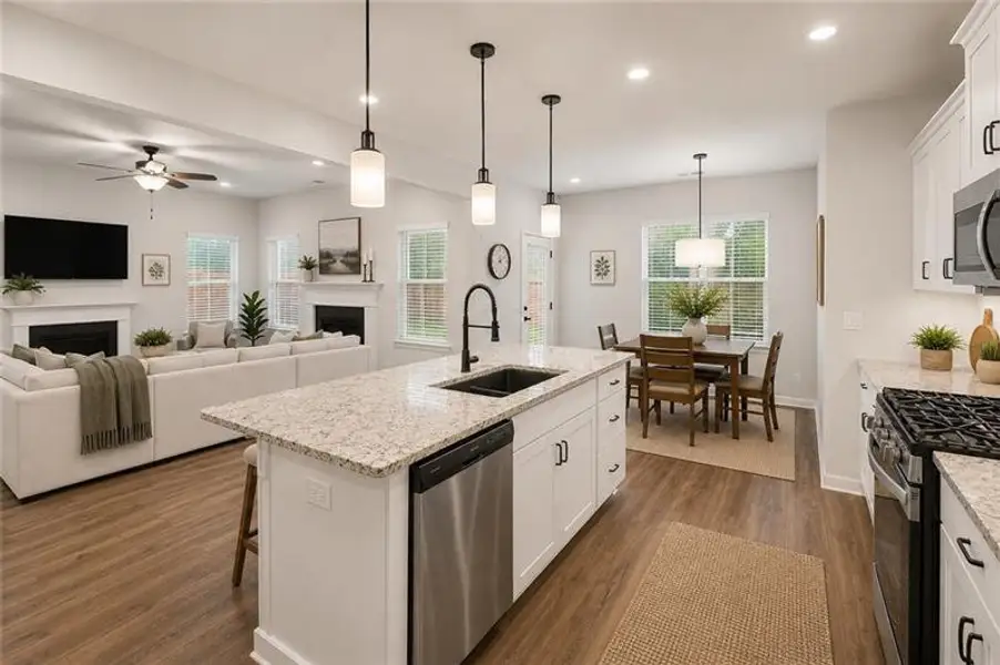 Furnished interior view inside a new home in , Cartersville (Image 8).