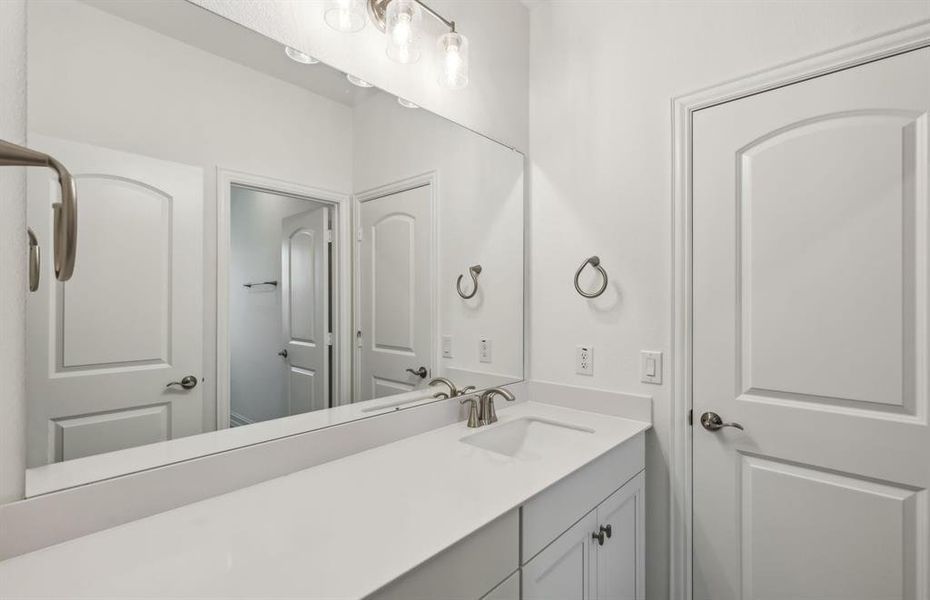 Upgraded secondary bathroom*real home pictured