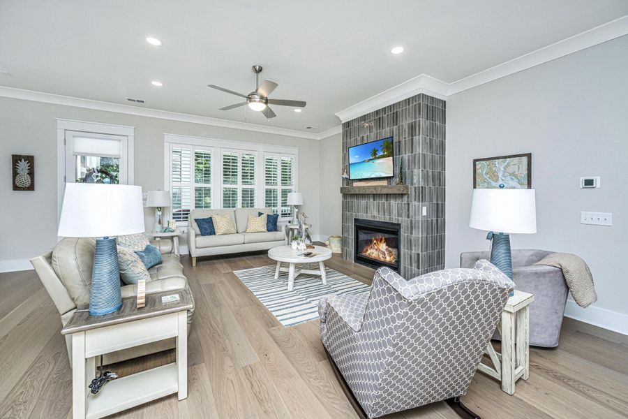 Furnished interior view inside a new home in Overlook at Copahee Sound, Awendaw (Image 20).