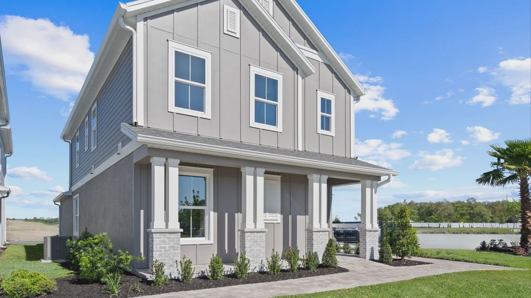 Representative exterior photo of a completed home built from the Clementine by DRB Homes in Trinity Place, St. Cloud, FL (Image 2).