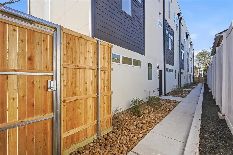 Exterior details and patio area of a home in , Dallas (Image 31).