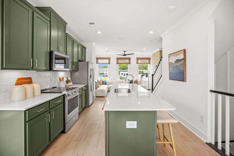 Representative furnished interior of a home built from the Evans by Pulte Homes in West End Heights, Charlotte (Image 55).