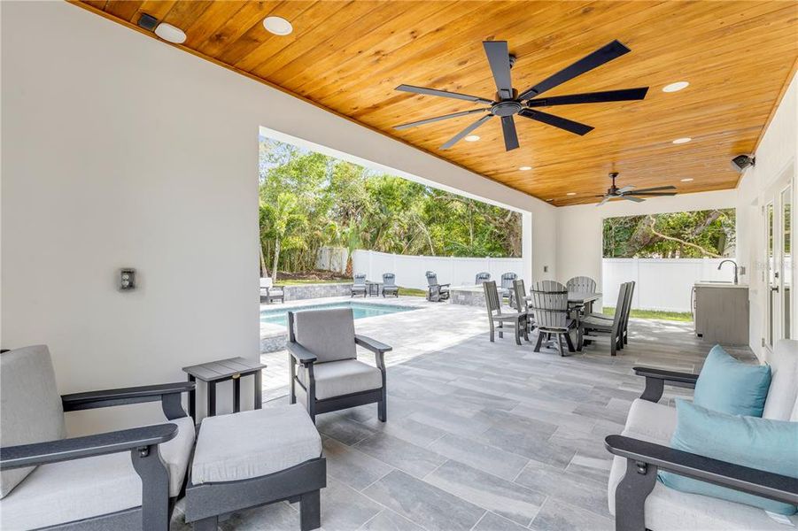 Exterior details and patio area of a home in , New Smyrna Beach (Image 31).