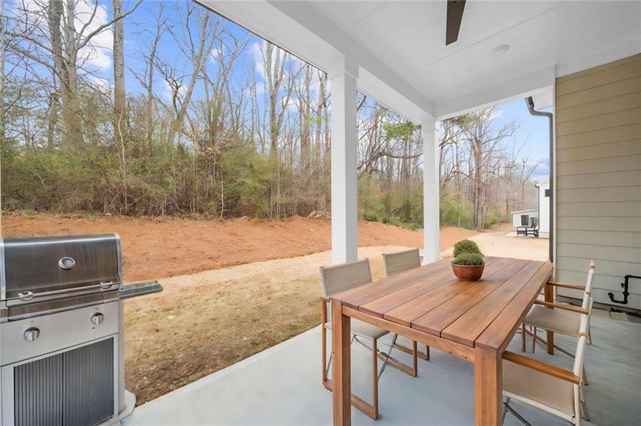 Exterior details and patio area of a home in , Canton (Image 4).