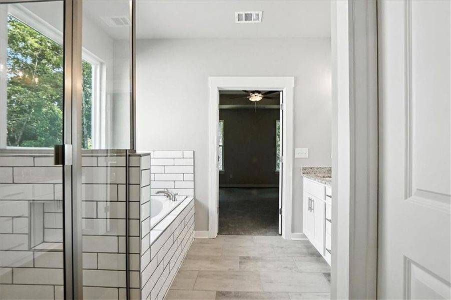 Furnished interior view inside a new home in Traditions of Braselton, Jefferson (Image 34).