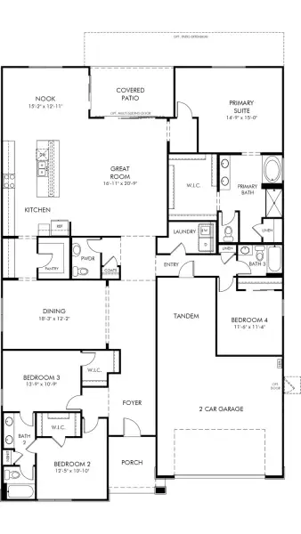 2D floor plan layout of this home in White Tank Foothills Signature Series, Waddell, AZ (Image 1). 2D floor plan layout of this home in White Tank Foothills Signature Series, Waddell, AZ (Image 1).