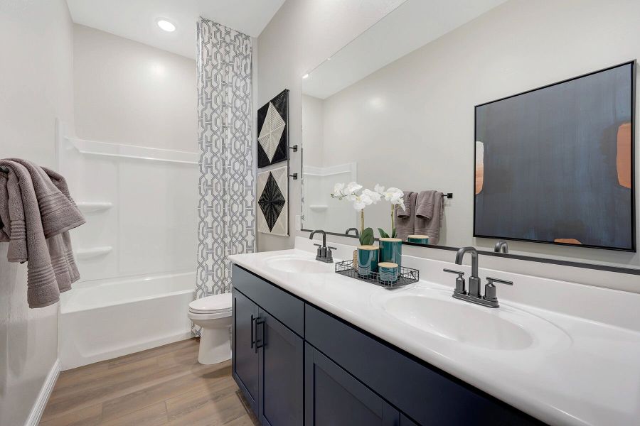 Representative furnished interior of a home built from the Harbor by Mattamy Homes in Miravida, Surprise (Image 31).
