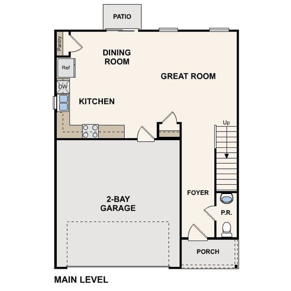 2D floor plan layout for the Auburn by Century Complete in Pinehurst, Dublin, GA (Image 3).