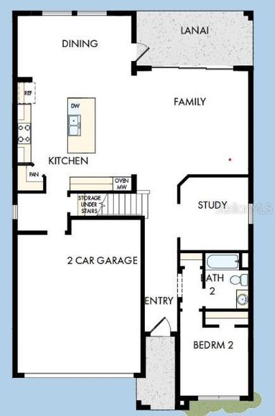 2D floor plan layout of this home in Waterset Tradition Series, Apollo Beach, FL (Image 3). 2D floor plan layout of this home in Waterset Tradition Series, Apollo Beach, FL (Image 3).