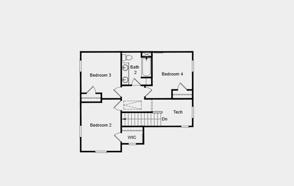 2D floor plan layout of this home in South Oak 40s, Lakewood Village, TX (Image 4). 2D floor plan layout of this home in South Oak 40s, Lakewood Village, TX (Image 4).