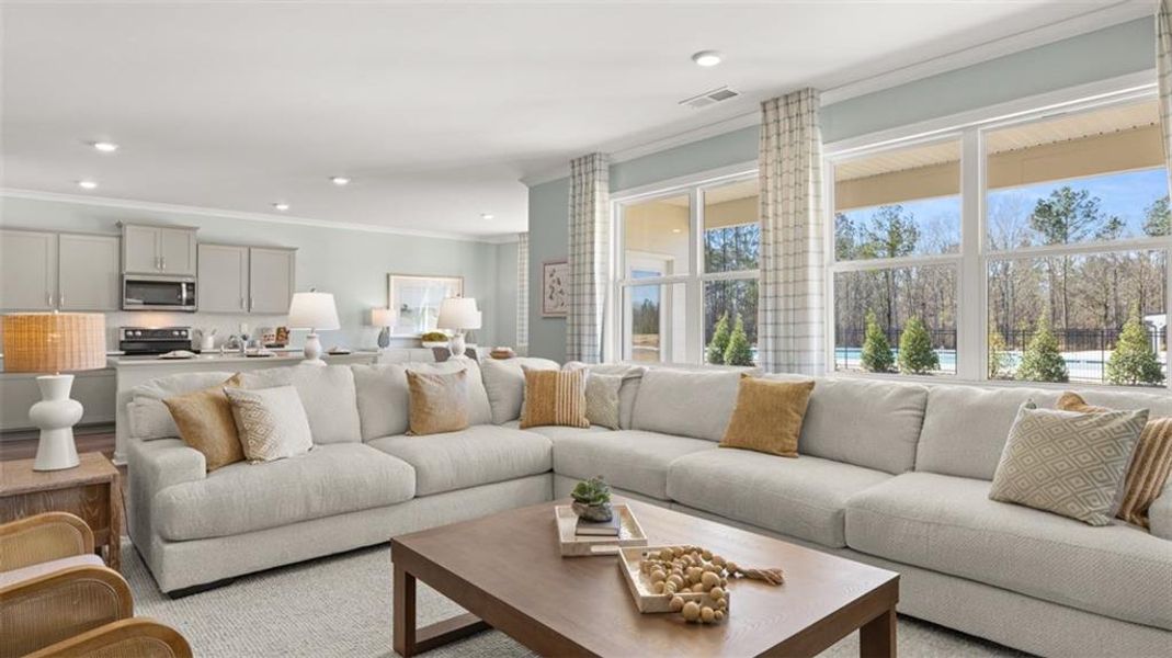 Furnished interior view inside a new home in Kingston Ranch at Lake Oconee, Buckhead (Image 24).