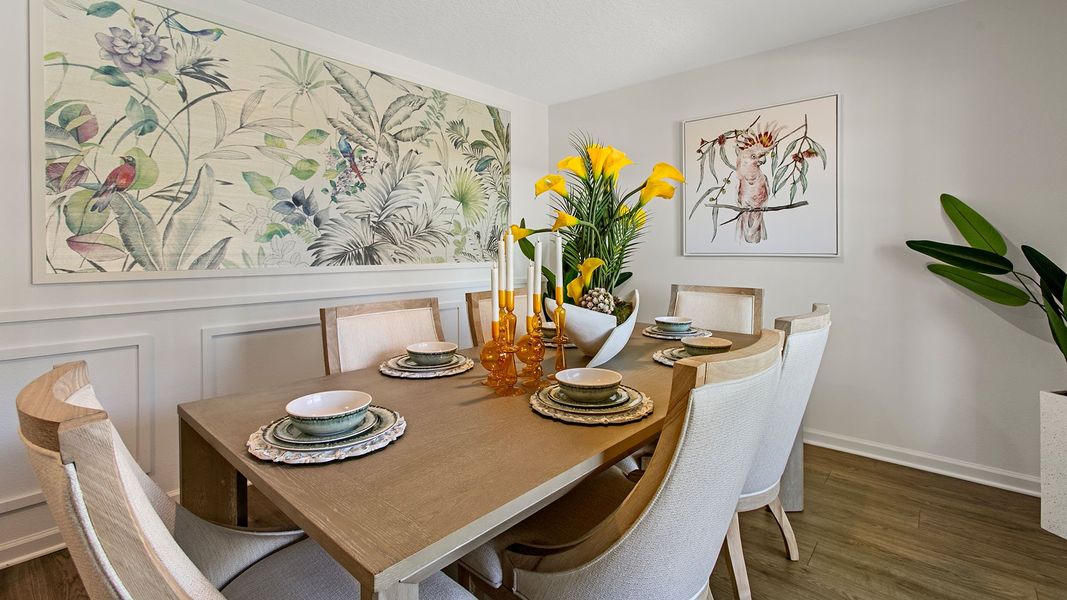 Representative furnished interior of a home built from the HAYDEN II by D.R. Horton in Copes Landing, Jacksonville (Image 7).