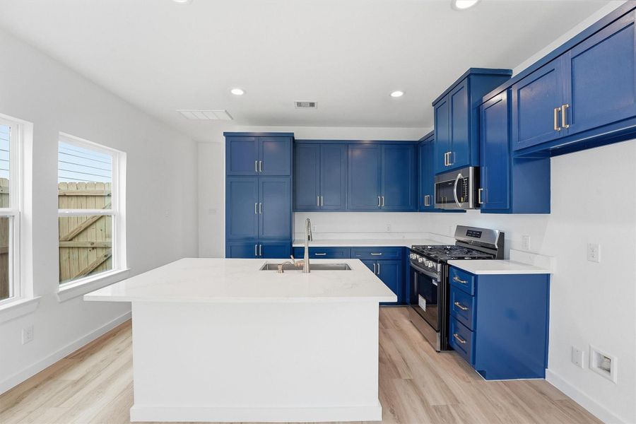 Furnished interior view inside a new home in , La Porte (Image 8). Furnished interior view inside a new home in , La Porte (Image 8).