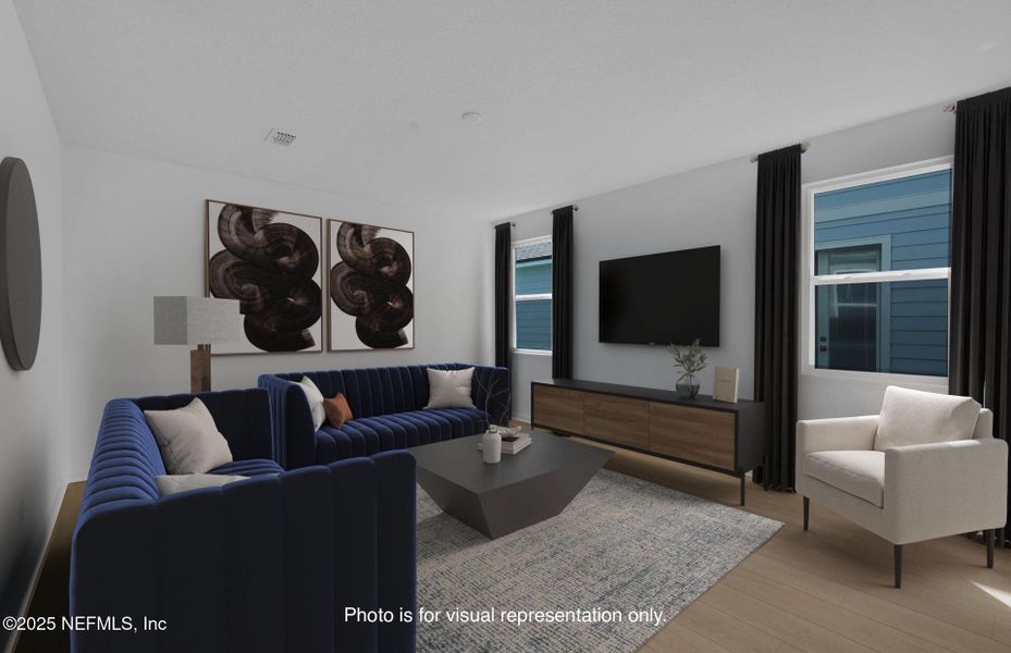 Furnished interior view inside a new home in Hawthorn Park at Wildlight, Yulee (Image 13).