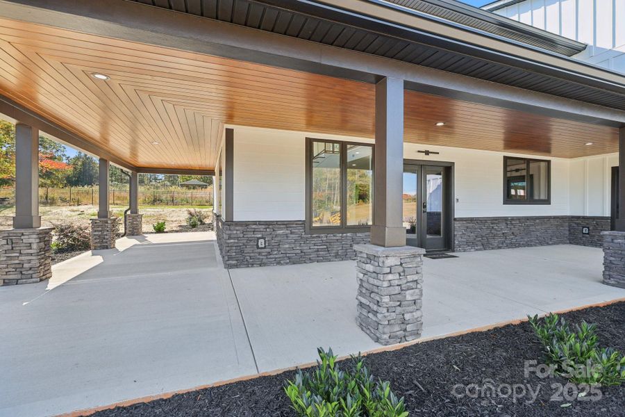 Exterior details and patio area of a home in , Mooresville (Image 27).