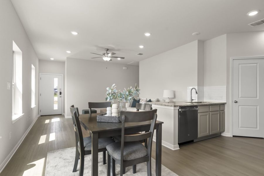 Furnished interior view inside a new home in Blanco Vista, San Marcos (Image 12).