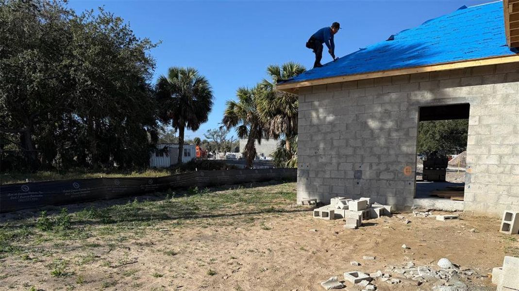 In-progress construction of a new home in , Tampa, FL (Image 9).