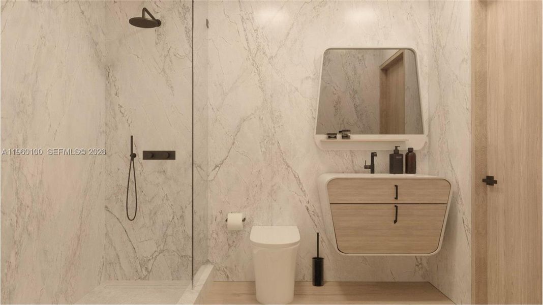 Furnished interior view inside a new home in , Miami Beach (Image 6).