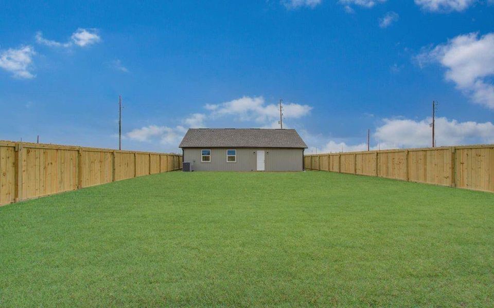 Wide-open space right outside your back door.