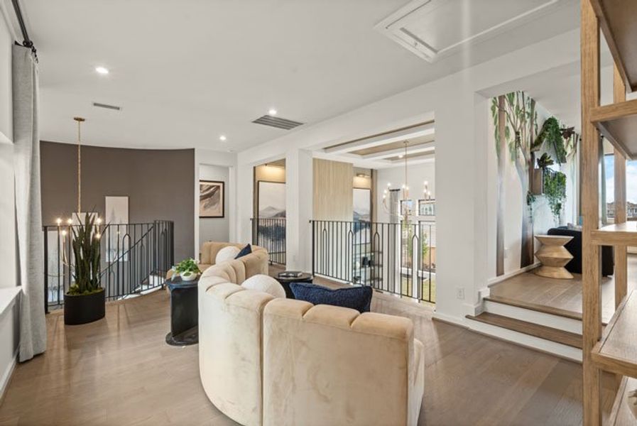 Furnished interior view inside a new home in Bridgeland 45', 50', 70', Cypress (Image 17).