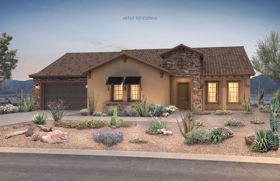 Representative exterior photo of a completed home built from the Eternity by Del Webb in Sun City Festival, Buckeye, AZ (Image 17).