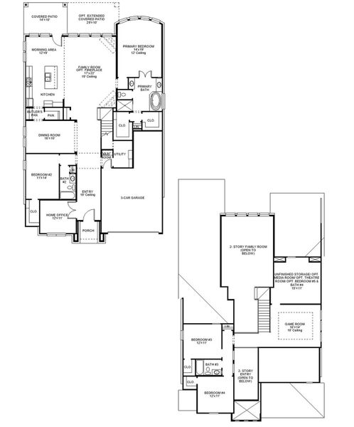 2D floor plan layout of this home in Sienna, Missouri City, TX (Image 3).