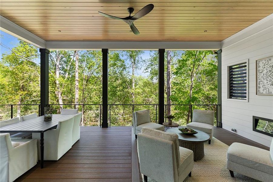 Exterior details and patio area of a home in , Atlanta (Image 35).