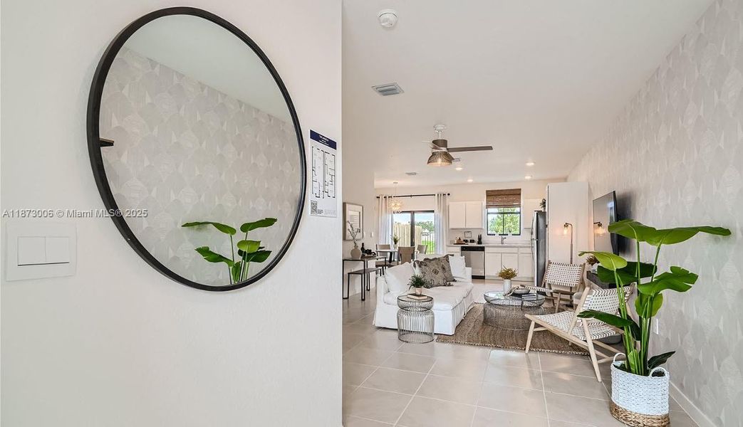Furnished interior view inside a new home in Palm Cay, Florida City (Image 14). Furnished interior view inside a new home in Palm Cay, Florida City (Image 14).