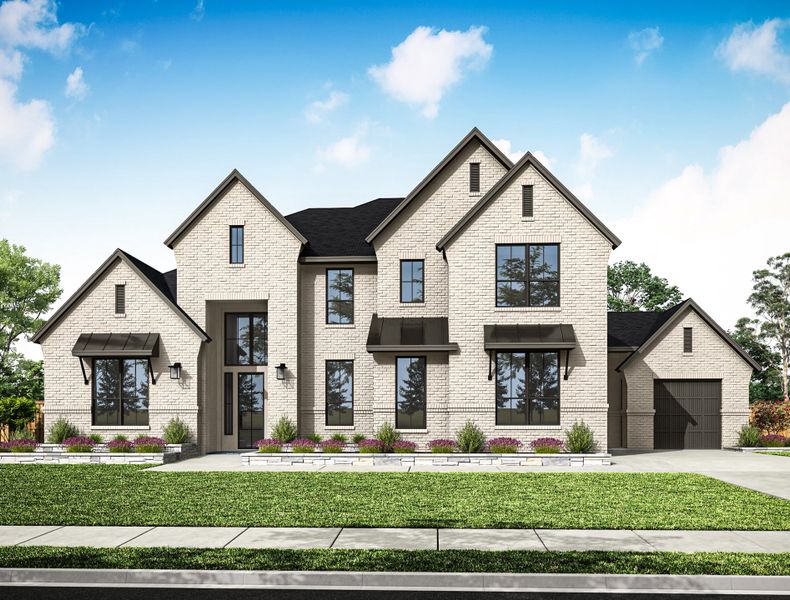 Representative exterior photo of a completed home built from the Rubino by Tri Pointe Homes in Legacy Grove, Montgomery, TX (Image 3).