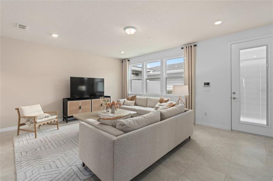 Furnished interior view inside a new home in EverBe, Orlando (Image 6). Furnished interior view inside a new home in EverBe, Orlando (Image 6).