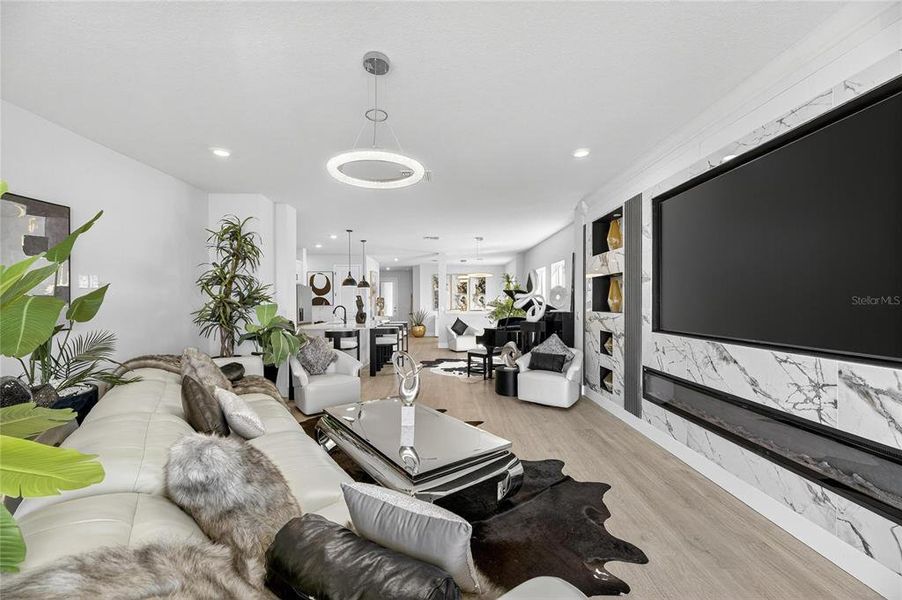 Furnished interior view inside a new home in The Peninsula at Rhodine Lake, Riverview (Image 33).
