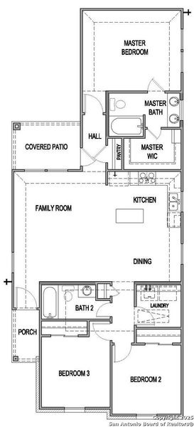 2D floor plan layout of this home in Mayfair, New Braunfels, TX (Image 4).