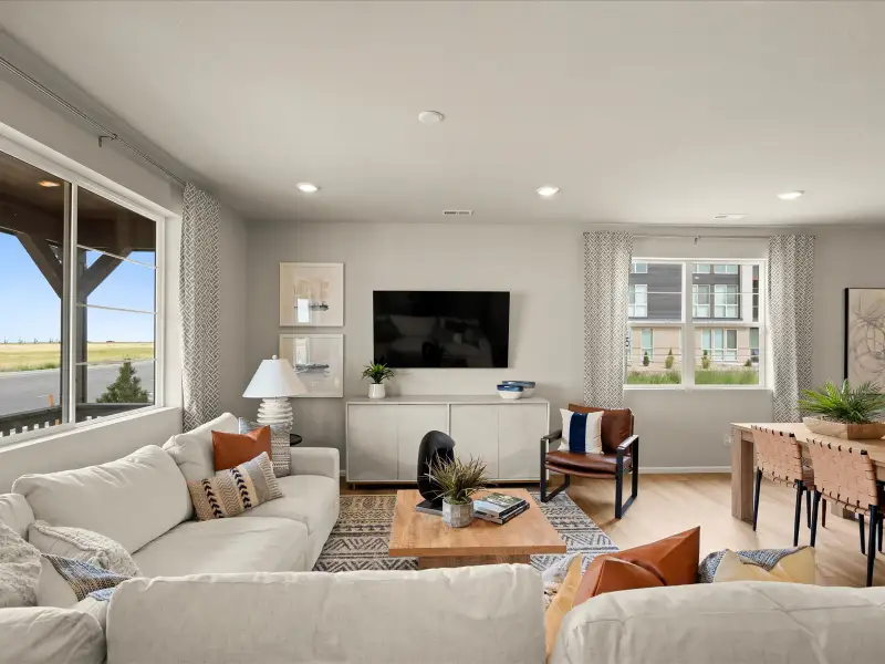 Furnished interior view inside a new home in Skyview at High Point, Aurora (Image 4).