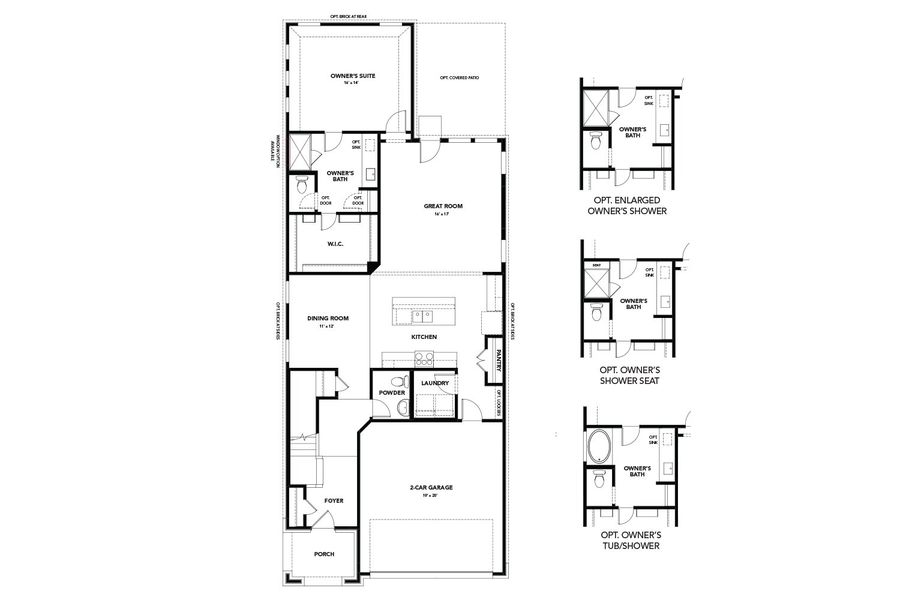 2D floor plan layout for the Wayfinder by DRB Homes in Westridge, McKinney, TX (Image 3).