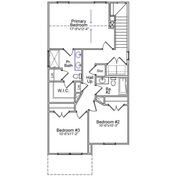 2D floor plan layout of this home in Killians Crossing, Blythewood, SC (Image 3).