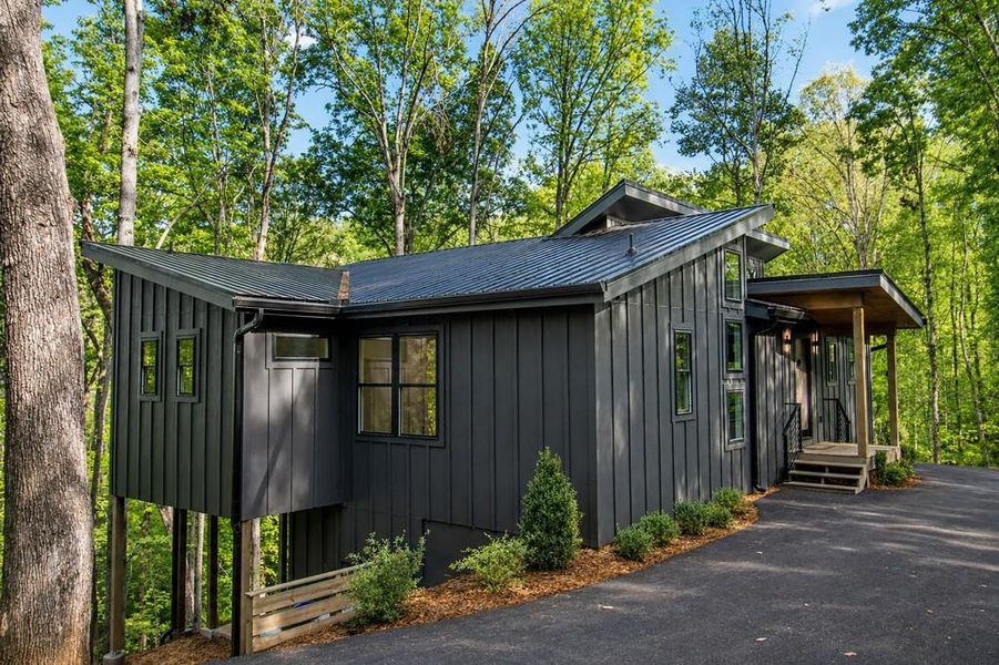 Front exterior of a new home in , Blue Ridge, GA, highlighting curb appeal (Image 29).