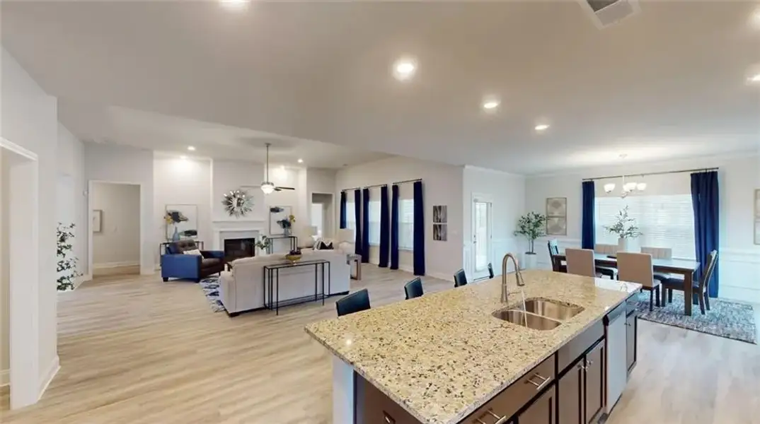 Furnished interior view inside a new home in Mirror Lake at South Harbour, Villa Rica (Image 7).