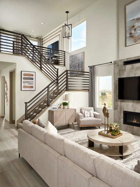 Representative furnished interior of a home built from the 4036 by Tri Pointe Homes in Reunion, Commerce City (Image 7).