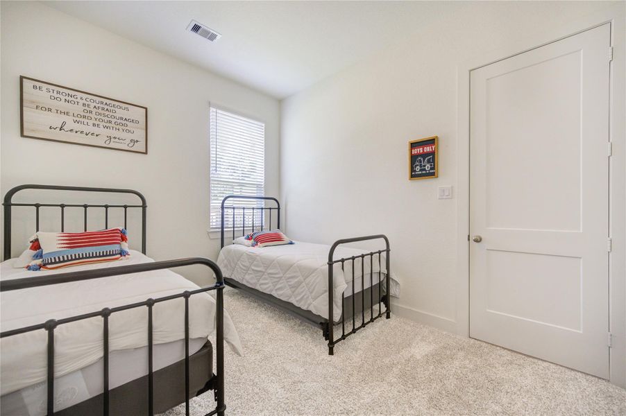 Generous bedroom with a simple layout. Generous bedroom with a simple layout.