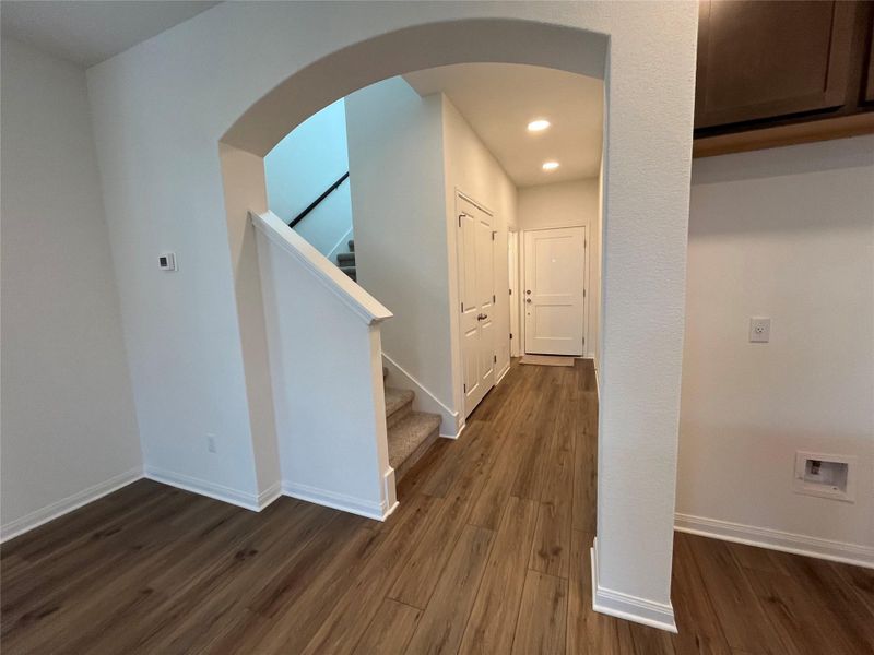 Large coat and pet suite closet off entry Large coat and pet suite closet off entry