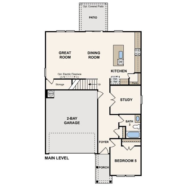 2D floor plan layout for the Peregrine by Century Communities in Kingfield, Smyrna, TN (Image 3). 2D floor plan layout for the Peregrine by Century Communities in Kingfield, Smyrna, TN (Image 3).