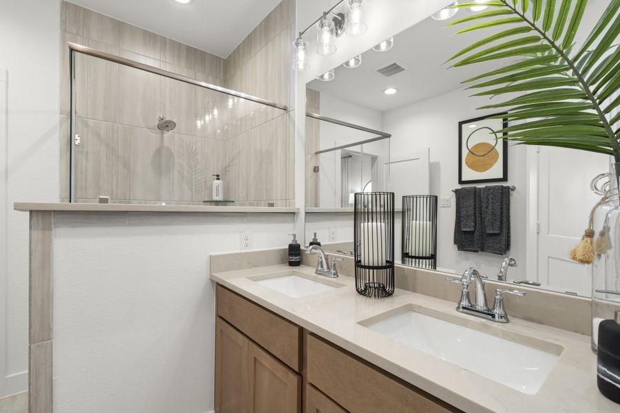 Furnished interior view inside a new home in Meridiana, Manvel (Image 16).