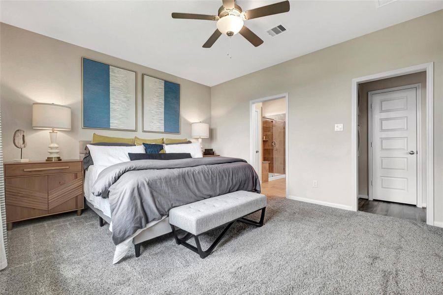 Furnished interior view inside a new home in Montgomery Oaks - Premier, Conroe (Image 16). Furnished interior view inside a new home in Montgomery Oaks - Premier, Conroe (Image 16).