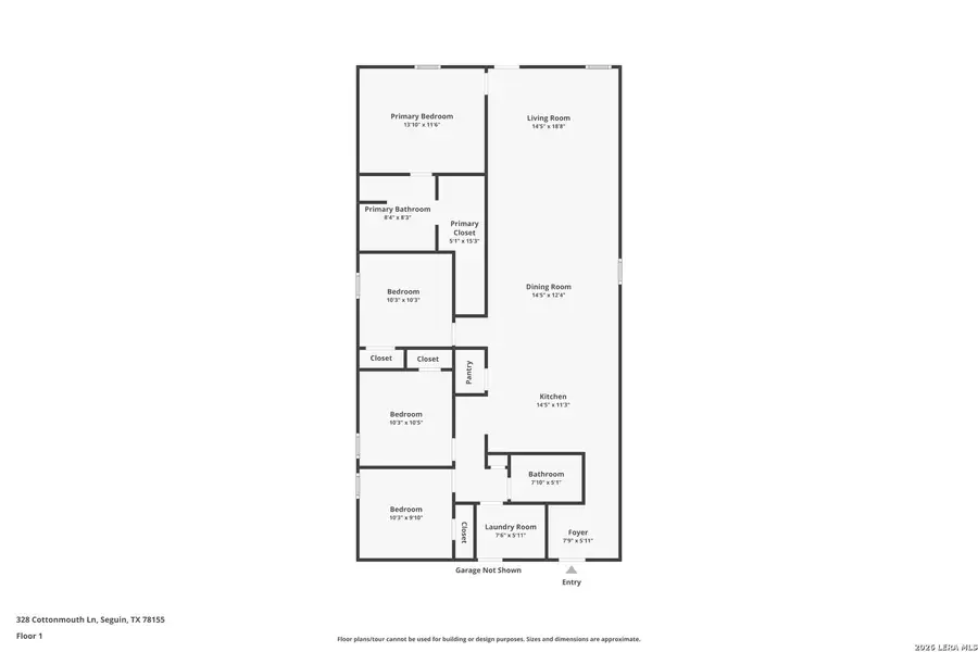 2D floor plan layout of this home in Arroyo Ranch, Seguin, TX (Image 4).