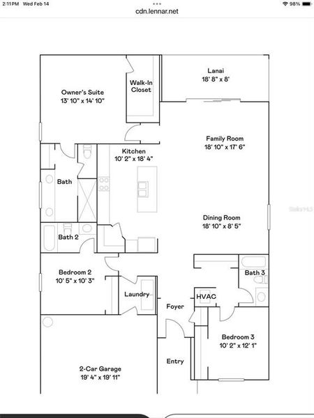 2D floor plan layout of this home in , Port Charlotte, FL (Image 4).