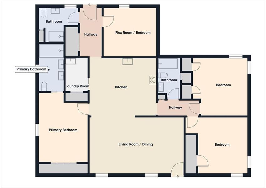 2D floor plan layout of this home in , Athens, TX (Image 3).