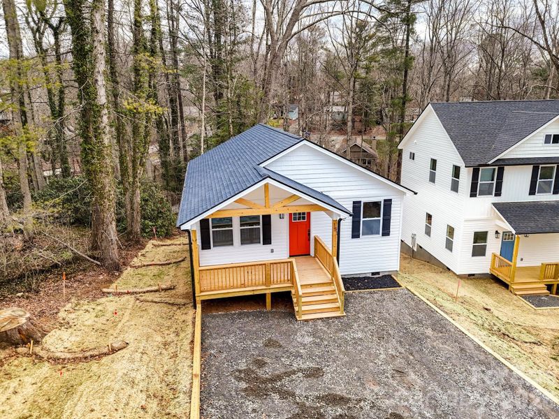 Exterior details and patio area of a home in , Asheville (Image 23).